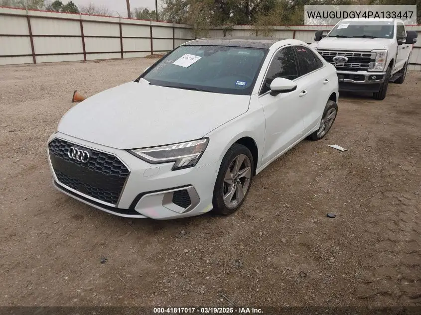 2023 Audi A3 Premium 40 Tfsi Quattro S Tronic VIN: WAUGUDGY4PA133447 Lot: 41817017