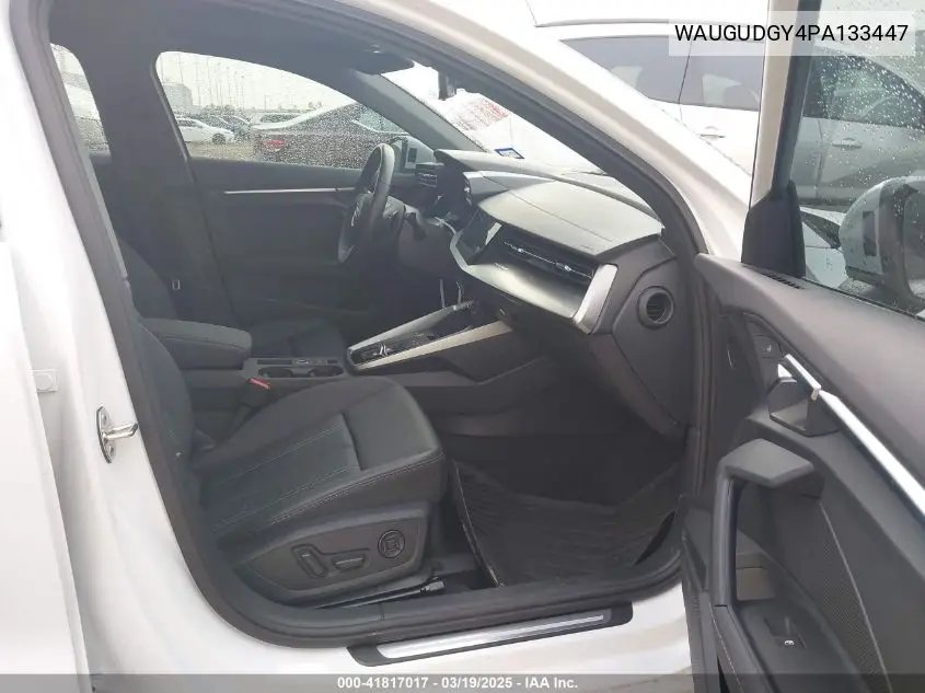 2023 Audi A3 Premium 40 Tfsi Quattro S Tronic VIN: WAUGUDGY4PA133447 Lot: 41817017