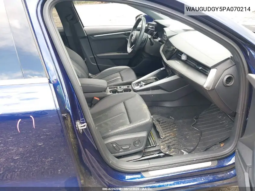 2023 Audi A3 Premium 40 Tfsi Quattro S Tronic VIN: WAUGUDGY5PA070214 Lot: 42252239