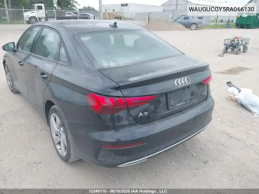 2024 Audi A3 Premium VIN: WAUGUCGY5RA066130 Lot: 12340110