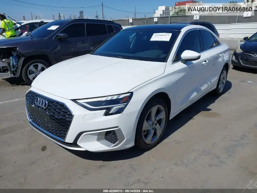 2024 Audi A3 Premium 40 Tfsi Quattro S Tronic VIN: WAUGUDGY1RA066860 Lot: 42268313