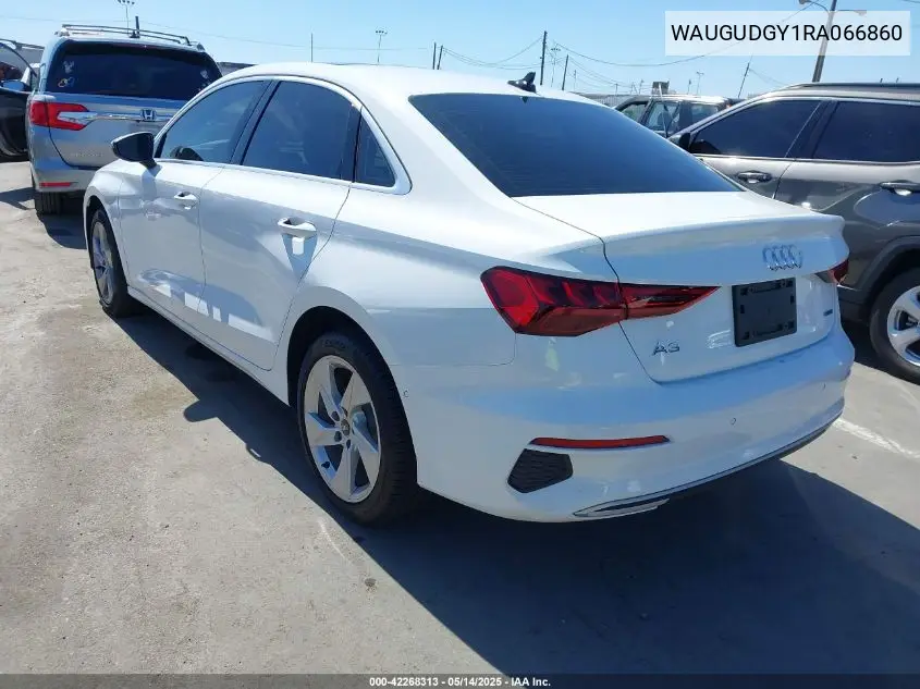 2024 Audi A3 Premium 40 Tfsi Quattro S Tronic VIN: WAUGUDGY1RA066860 Lot: 42268313