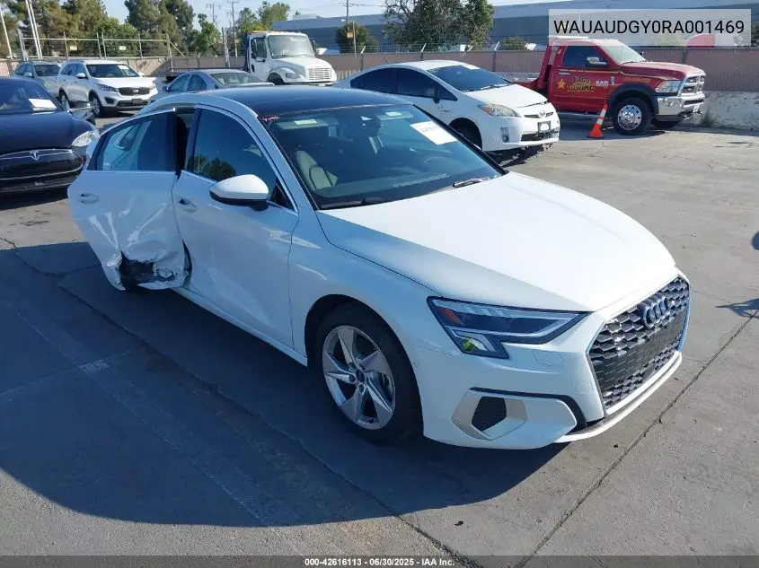 2024 Audi A3 Premium 40 Tfsi Front-Wheel Drive S Tronic VIN: WAUAUDGY0RA001469 Lot: 42616113