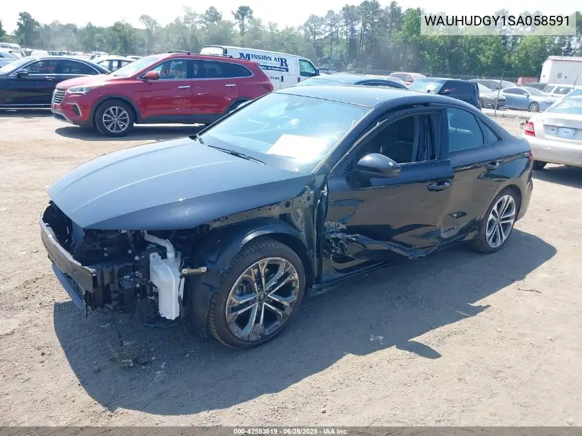 2025 Audi A3 Premium Plus 40 Tfsi Quattro S Tronic VIN: WAUHUDGY1SA058591 Lot: 42583819