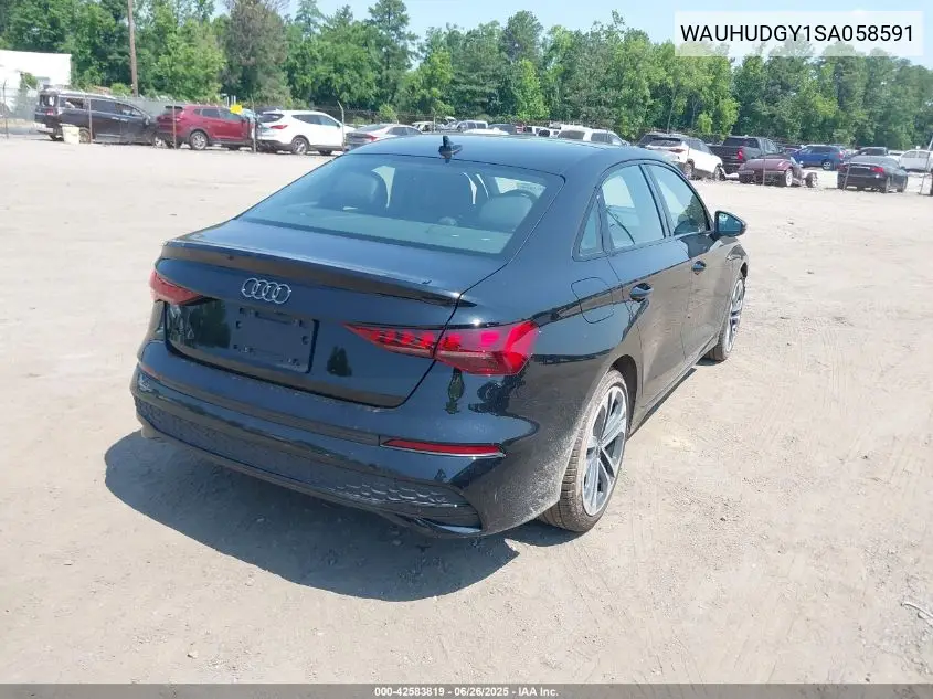 2025 Audi A3 Premium Plus 40 Tfsi Quattro S Tronic VIN: WAUHUDGY1SA058591 Lot: 42583819