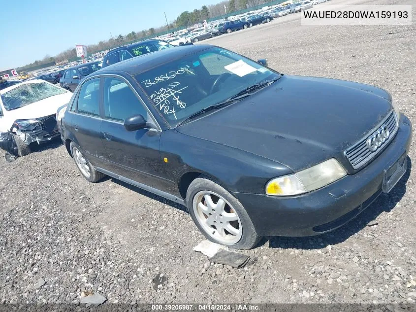 1998 Audi A4 2.8 VIN: WAUED28D0WA159193 Lot: 39205987