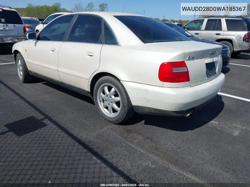 1998 Audi A4 2.8 VIN: WAUDD28D0WA185367 Lot: 41907424