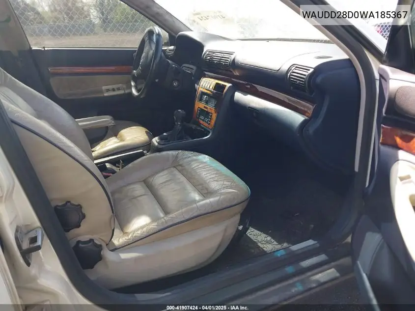 1998 Audi A4 2.8 VIN: WAUDD28D0WA185367 Lot: 41907424