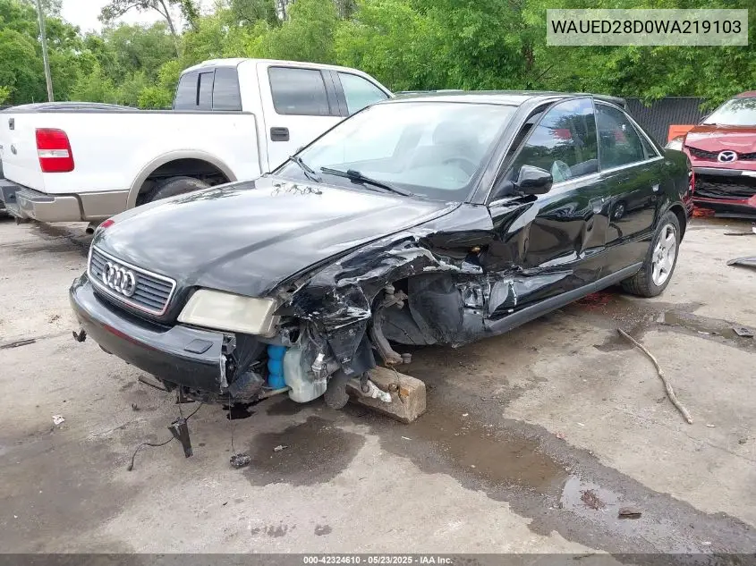 1998 Audi A4 2.8 VIN: WAUED28D0WA219103 Lot: 42324610