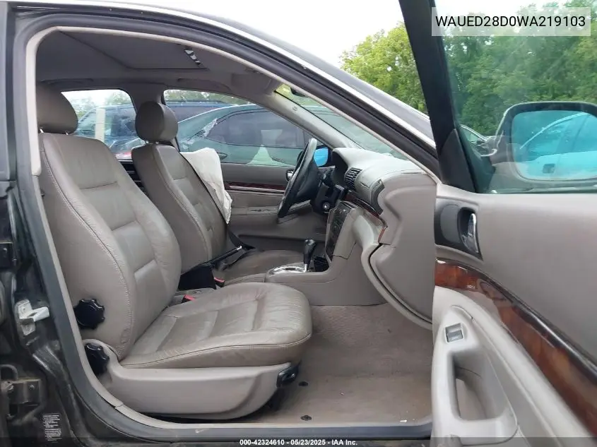 1998 Audi A4 2.8 VIN: WAUED28D0WA219103 Lot: 42324610