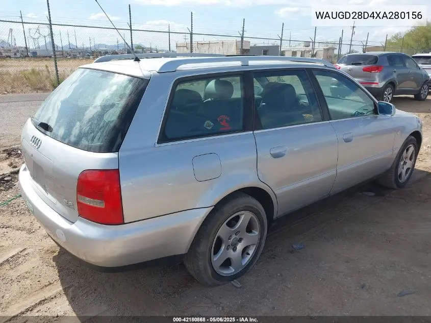 1999 Audi A4 2.8 Avant VIN: WAUGD28D4XA280156 Lot: 42180868