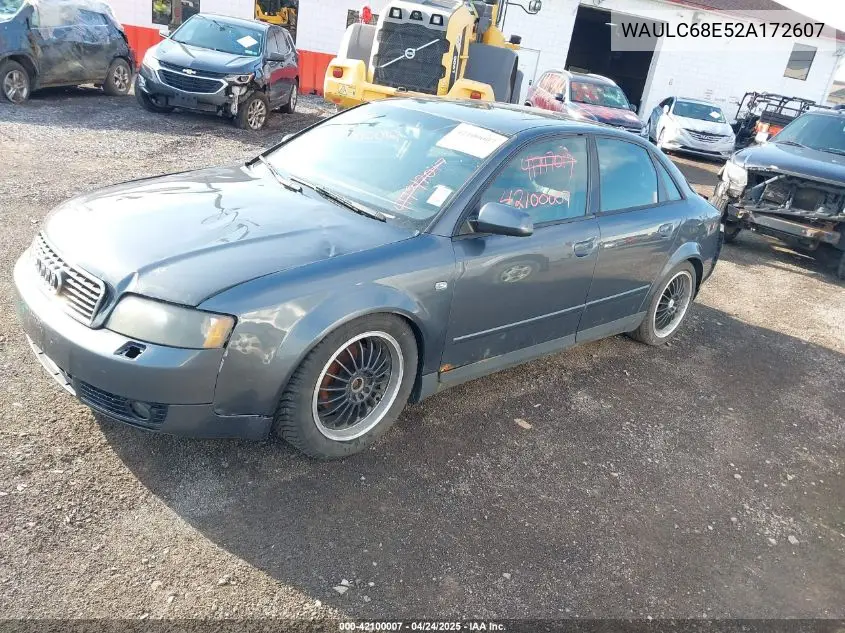 2002 Audi A4 1.8T VIN: WAULC68E52A172607 Lot: 42100007