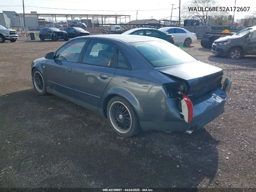 2002 Audi A4 1.8T VIN: WAULC68E52A172607 Lot: 42100007