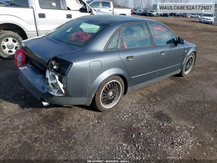2002 Audi A4 1.8T VIN: WAULC68E52A172607 Lot: 42100007