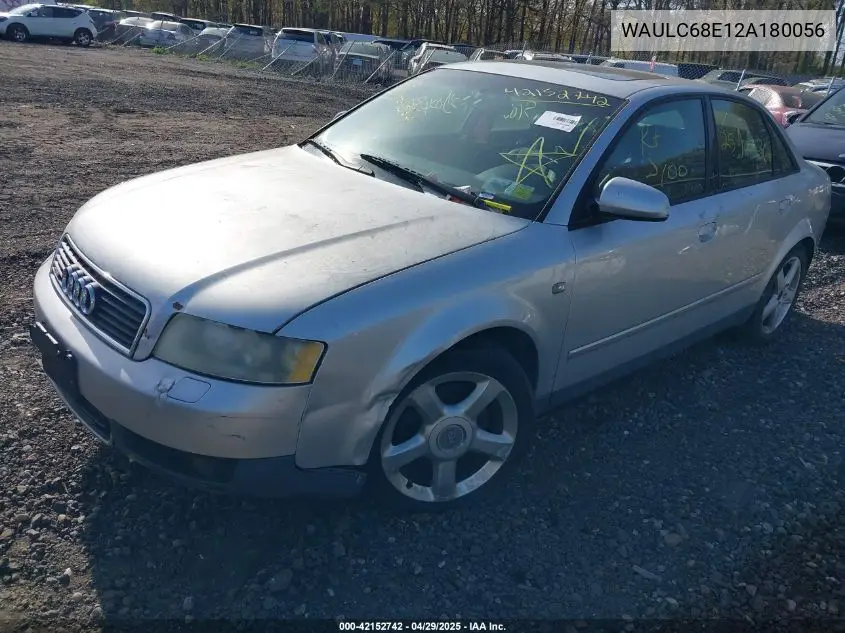 2002 Audi A4 1.8T VIN: WAULC68E12A180056 Lot: 42152742