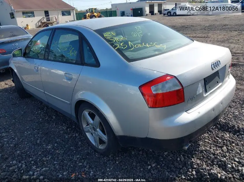 2002 Audi A4 1.8T VIN: WAULC68E12A180056 Lot: 42152742