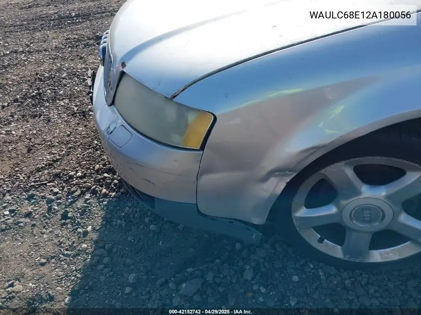 2002 Audi A4 1.8T VIN: WAULC68E12A180056 Lot: 42152742