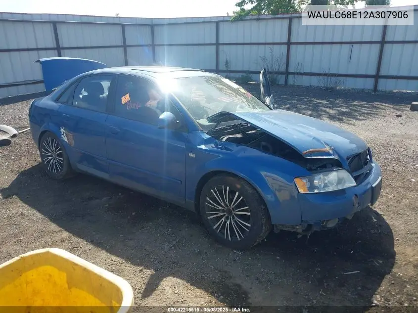2002 Audi A4 1.8T VIN: WAULC68E12A307906 Lot: 42215515