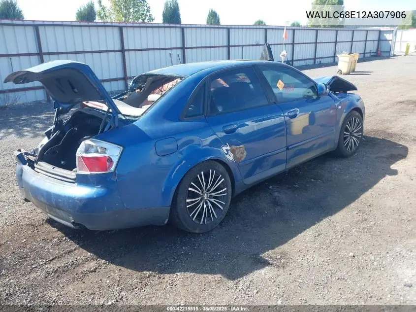 2002 Audi A4 1.8T VIN: WAULC68E12A307906 Lot: 42215515