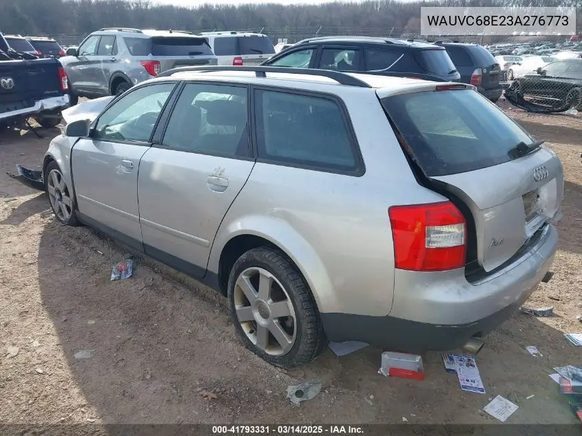 2003 Audi A4 1.8T Avant VIN: WAUVC68E23A276773 Lot: 41793331