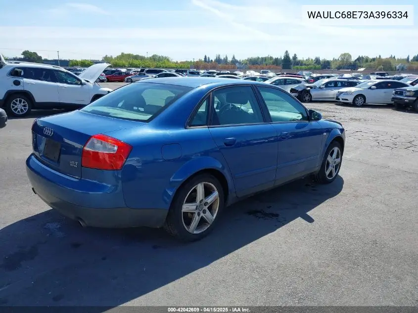 2003 Audi A4 1.8T VIN: WAULC68E73A396334 Lot: 42042609