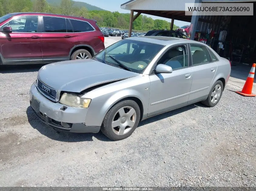 2003 Audi A4 1.8T VIN: WAUJC68E73A236090 Lot: 42139658