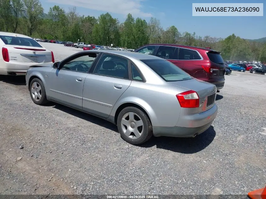 2003 Audi A4 1.8T VIN: WAUJC68E73A236090 Lot: 42139658