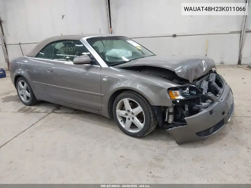 2003 Audi A4 3.0 VIN: WAUAT48H23K011066 Lot: 42149434