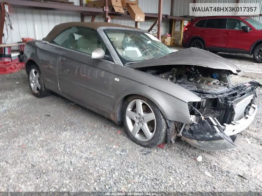 2003 Audi A4 3.0 VIN: WAUAT48HX3K017357 Lot: 42236859
