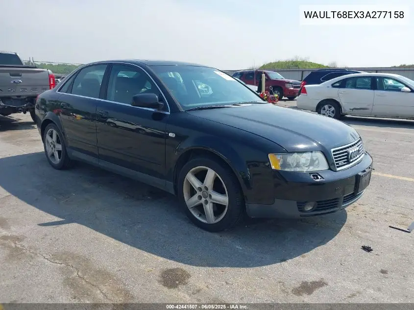 2003 Audi A4 3.0 VIN: WAULT68EX3A277158 Lot: 42441507