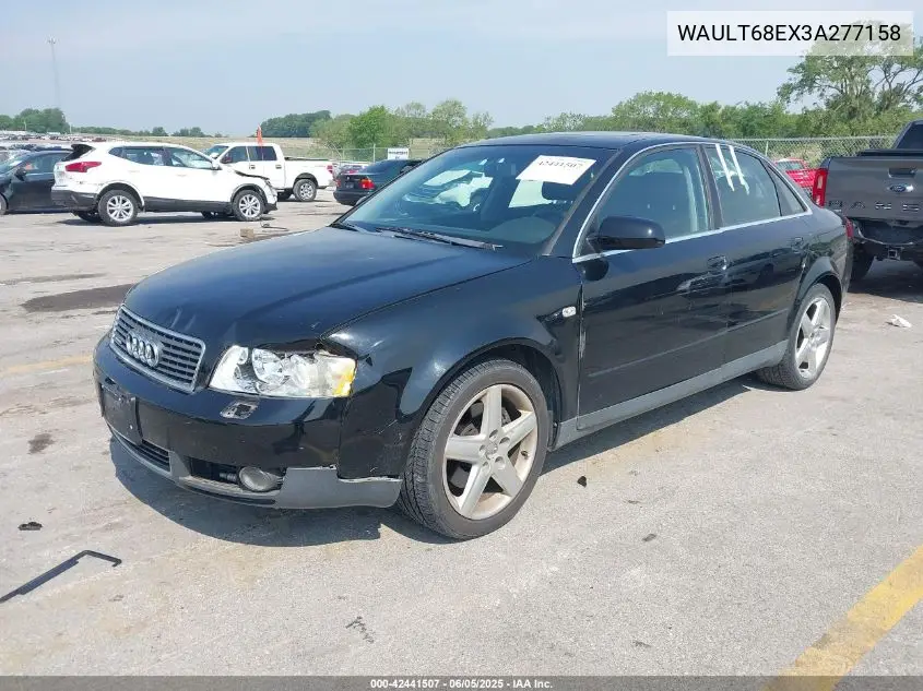 2003 Audi A4 3.0 VIN: WAULT68EX3A277158 Lot: 42441507