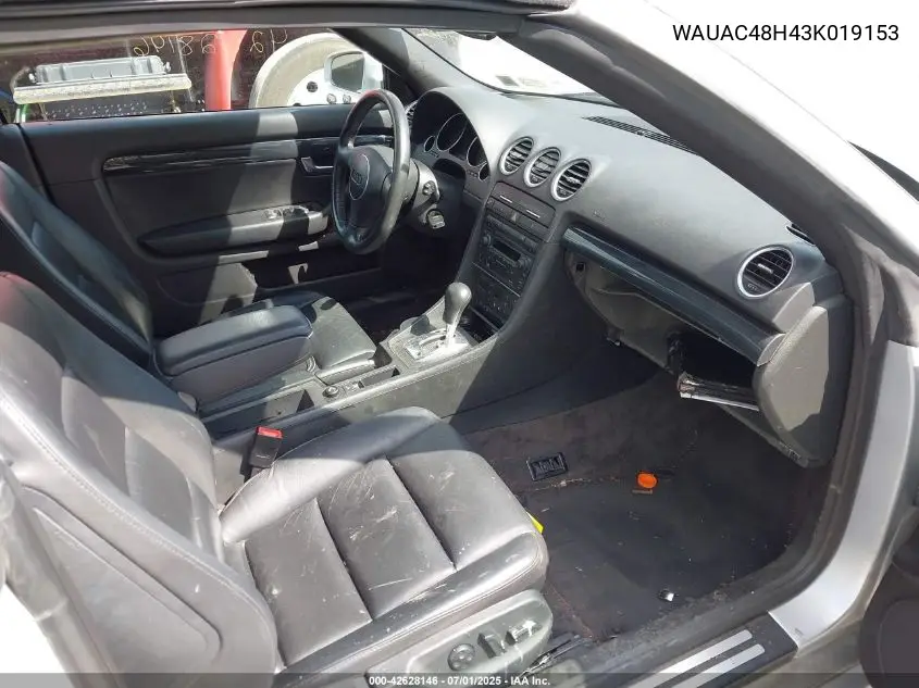 2003 Audi A4 1.8T VIN: WAUAC48H43K019153 Lot: 42628146