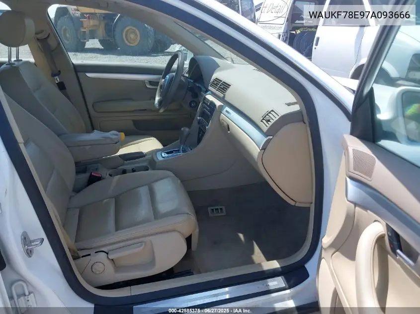 2007 Audi A4 2.0T Avant VIN: WAUKF78E97A093666 Lot: 42585375