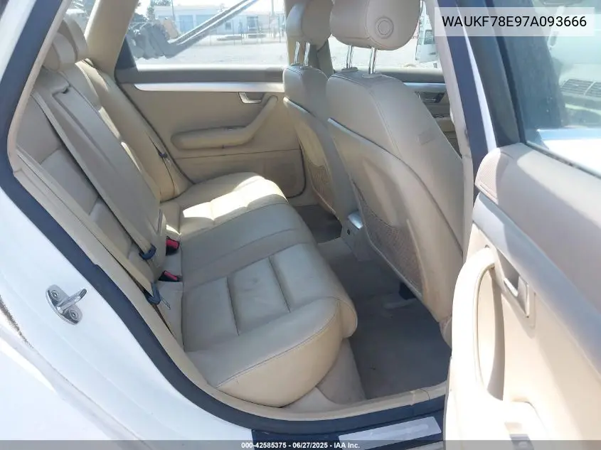 2007 Audi A4 2.0T Avant VIN: WAUKF78E97A093666 Lot: 42585375