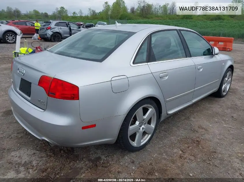 2008 Audi A4 2.0T/2.0T Special Edition VIN: WAUDF78E38A131709 Lot: 42250186