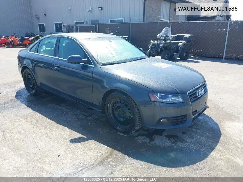 2010 Audi A4 Premium Plus VIN: WAUFFCFL8AN001586 Lot: 12306325