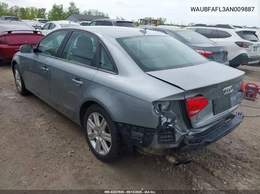 2010 Audi A4 2.0T Premium VIN: WAUBFAFL3AN009887 Lot: 42237630