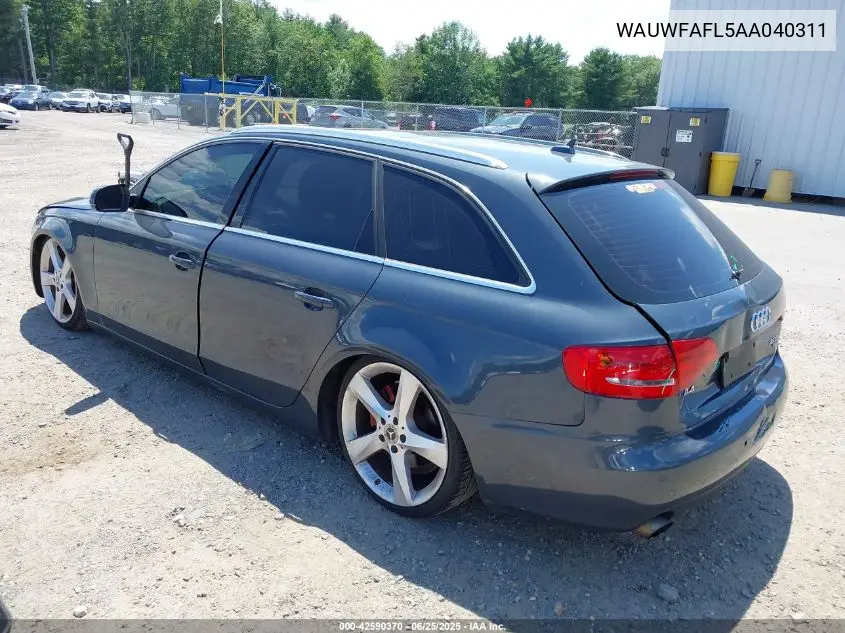 2010 Audi A4 2.0T Premium VIN: WAUWFAFL5AA040311 Lot: 42590370