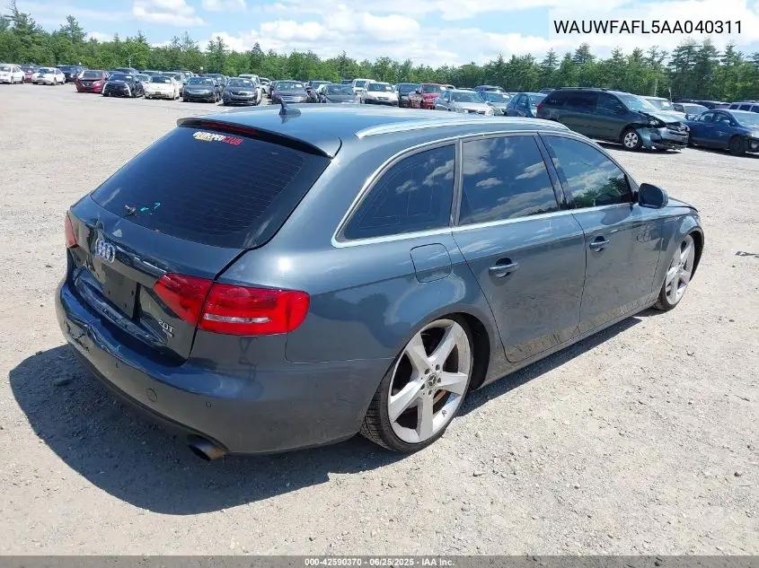 2010 Audi A4 2.0T Premium VIN: WAUWFAFL5AA040311 Lot: 42590370