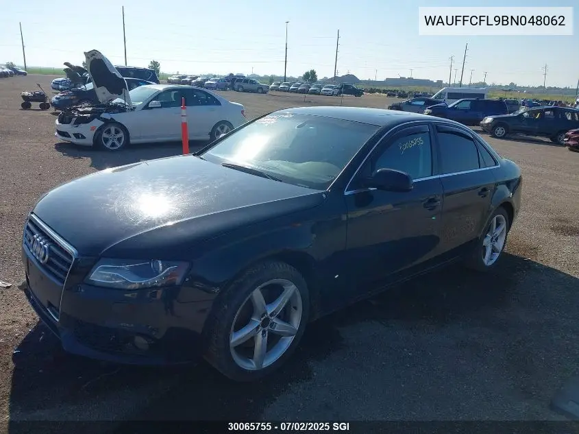 2011 Audi A4 Premium Plus VIN: WAUFFCFL9BN048062 Lot: 30065755