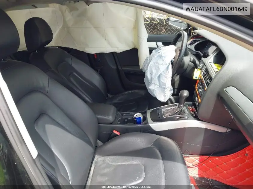 2011 Audi A4 2.0T Premium VIN: WAUAFAFL6BN001649 Lot: 42244925