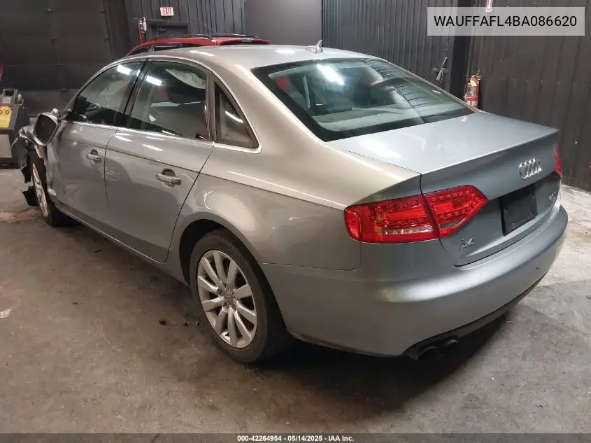 2011 Audi A4 2.0T Premium VIN: WAUFFAFL4BA086620 Lot: 42264954