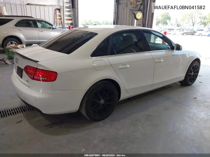2011 Audi A4 2.0T Premium VIN: WAUEFAFL0BN041582 Lot: 42570991