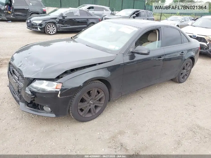 2011 Audi A4 2.0T Premium VIN: WAUBFAFL7BN021364 Lot: 42598601