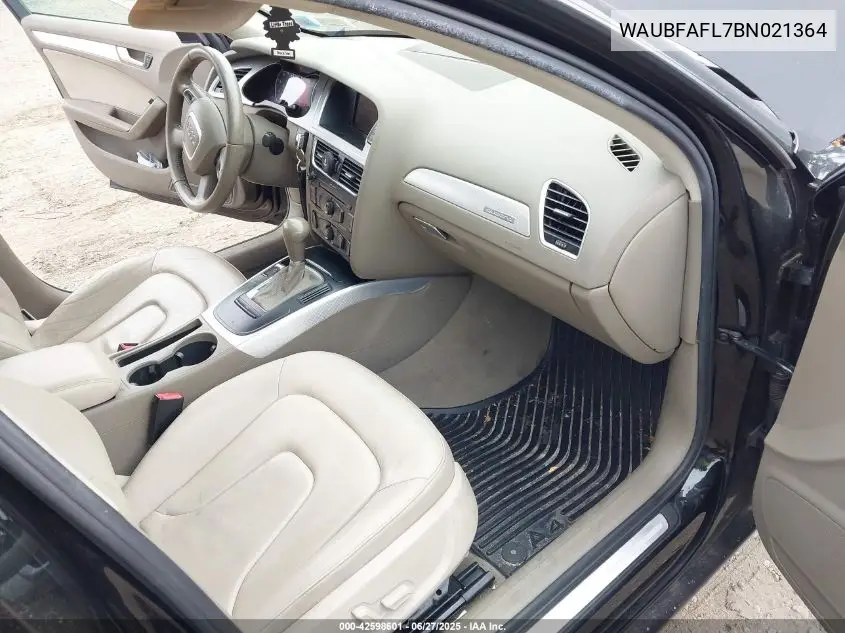2011 Audi A4 2.0T Premium VIN: WAUBFAFL7BN021364 Lot: 42598601