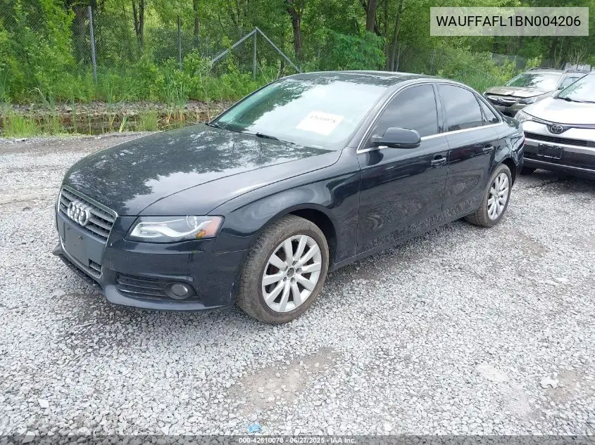 2011 Audi A4 2.0T Premium VIN: WAUFFAFL1BN004206 Lot: 42610078
