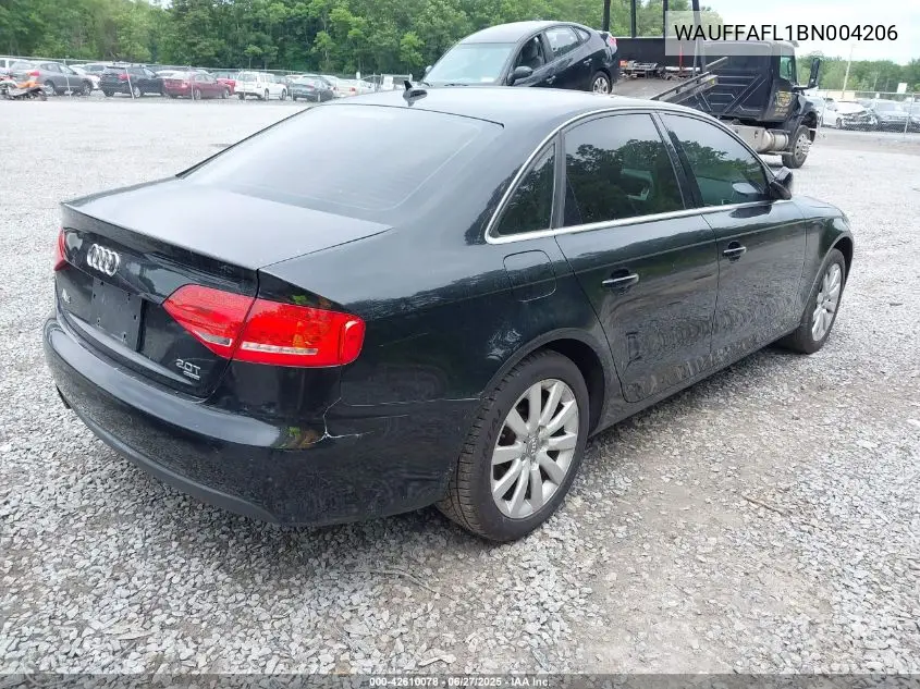 2011 Audi A4 2.0T Premium VIN: WAUFFAFL1BN004206 Lot: 42610078