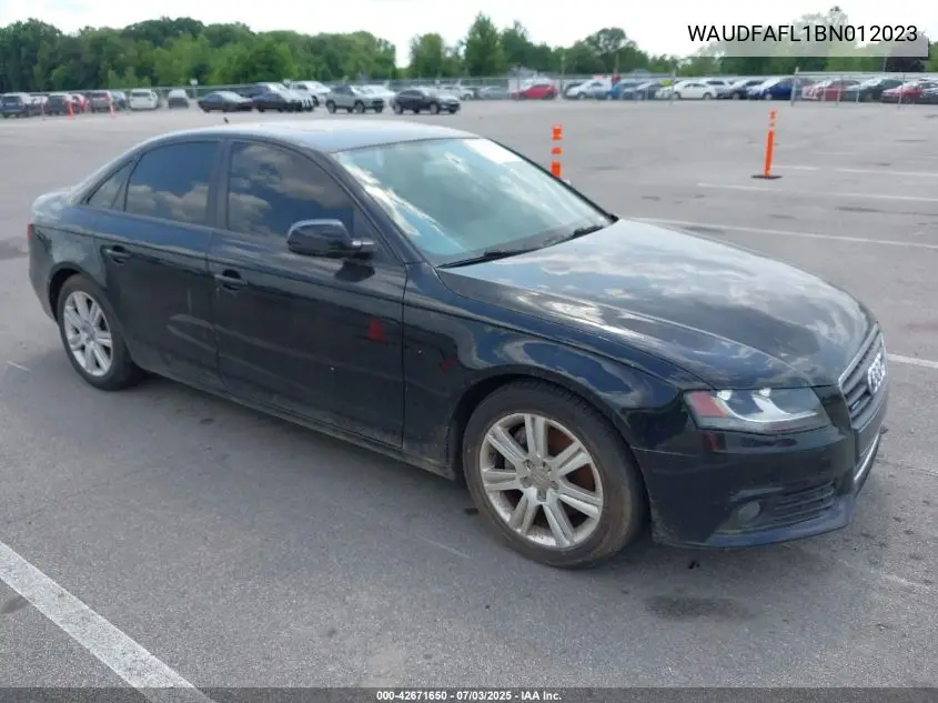 2011 Audi A4 2.0T Premium VIN: WAUDFAFL1BN012023 Lot: 42671650