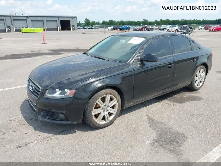 2011 Audi A4 2.0T Premium VIN: WAUDFAFL1BN012023 Lot: 42671650