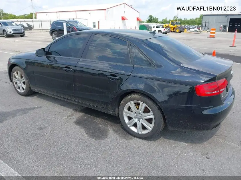 2011 Audi A4 2.0T Premium VIN: WAUDFAFL1BN012023 Lot: 42671650